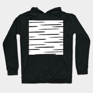 Black Stripes on White Hoodie